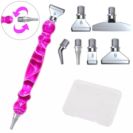Ergonomisk penna med metalltippar - Lila