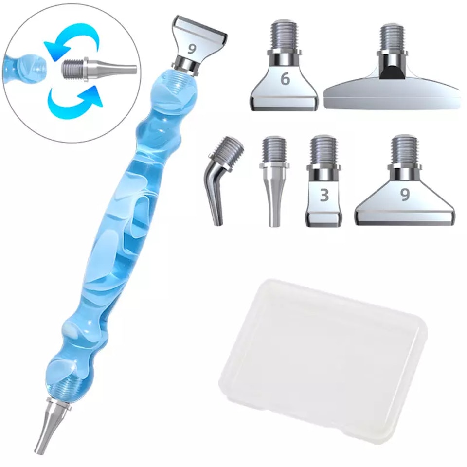 diamond painting, duttpenna, ergonomisk med metalltippar Blå
