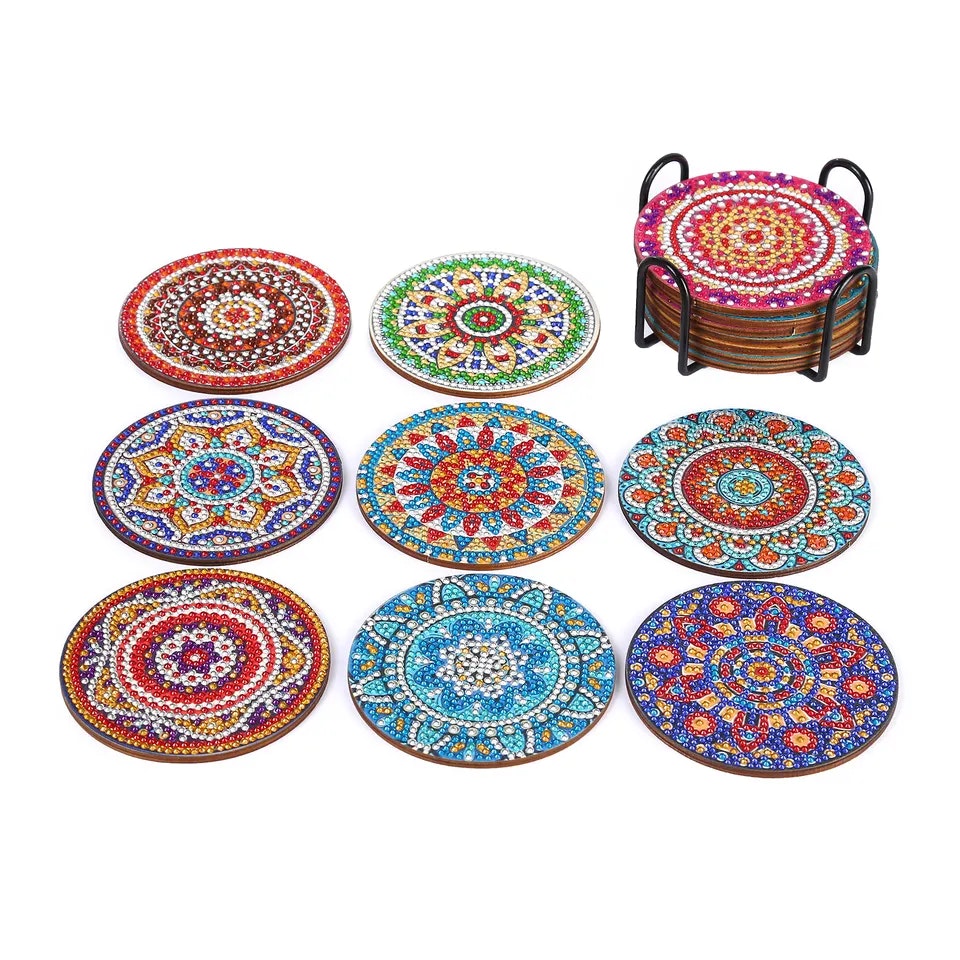 diamond painting glasunderlägg, mandala