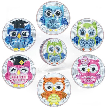 6-pack Diamond Painting Glasunderlägg
