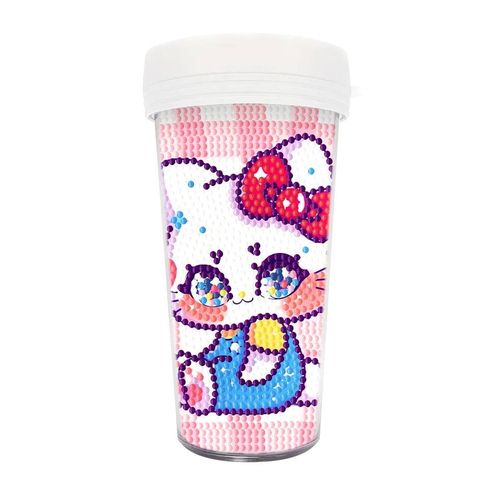 diamond painting, to go-mugg, med motiv