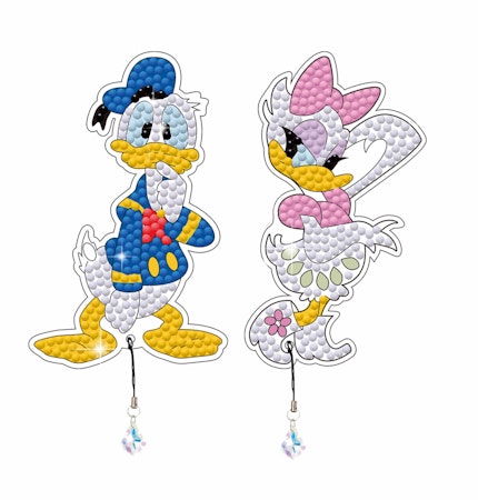 2-pack Diamond Painting Bokmärken - Kalle anka & Kajsa