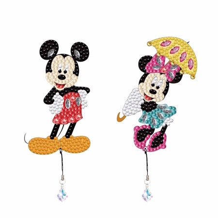2-pack Diamond Painting Bokmärken - Musse pigg & Mimmi