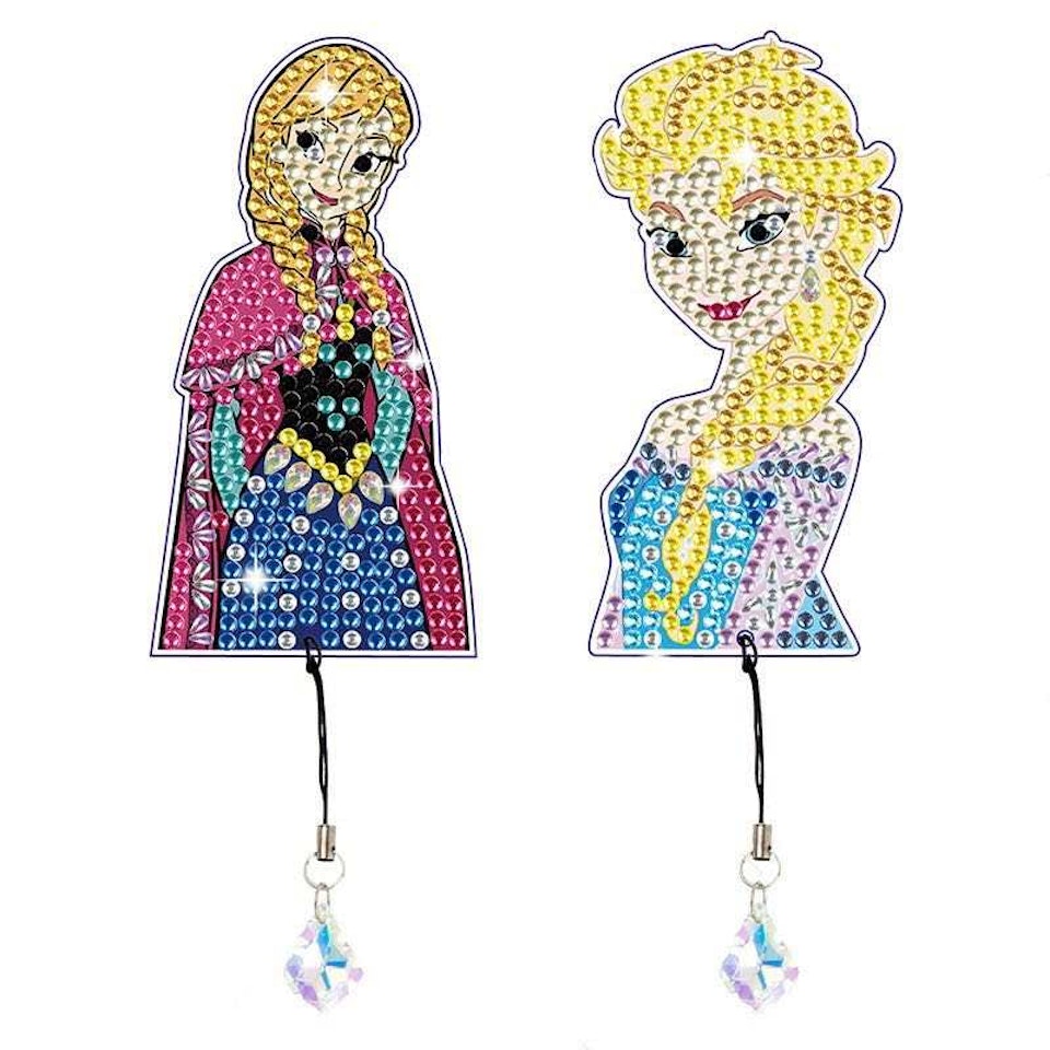 Diamond painting bokmärke, Anna och elsa