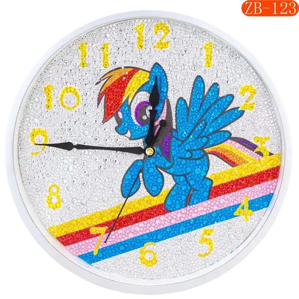 Diamond painting, klocka, my little pony