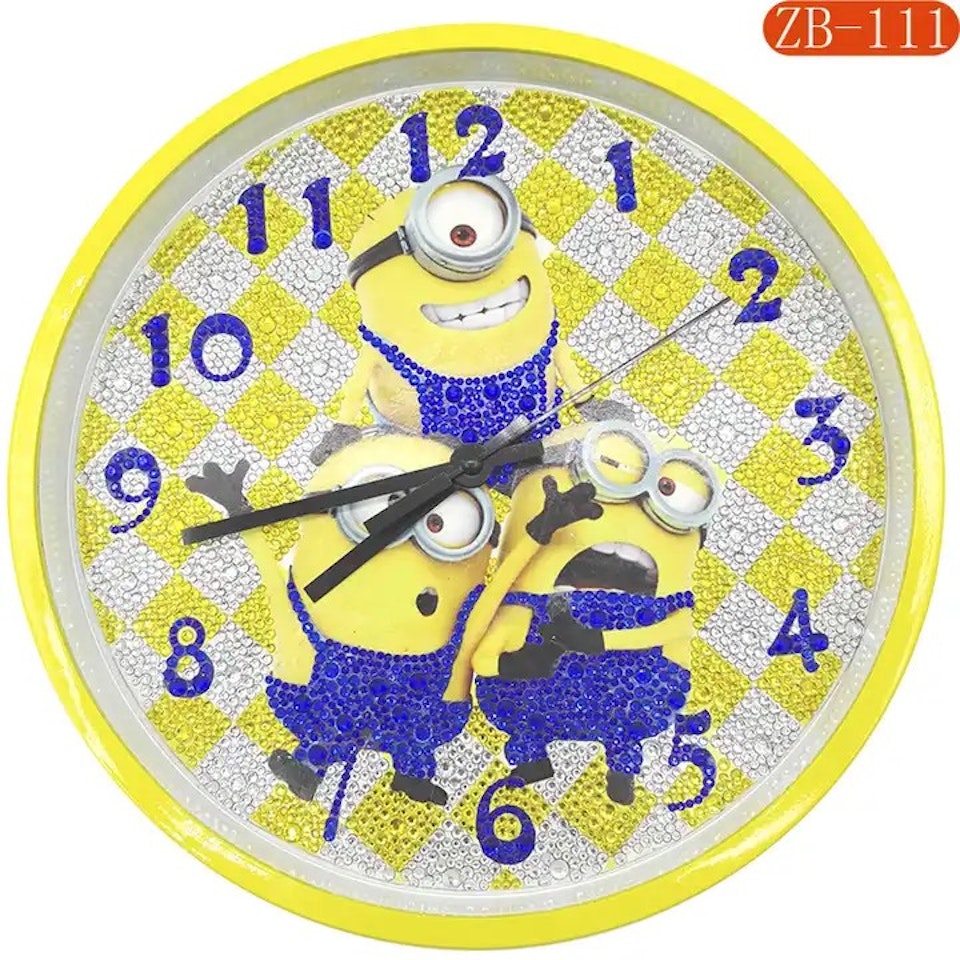 diamond painting, klocka, dumdummare