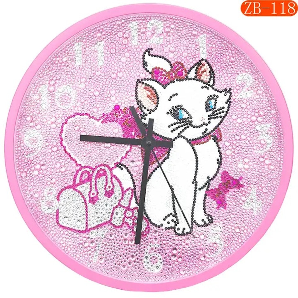 diamond painting, klocka, aristokats