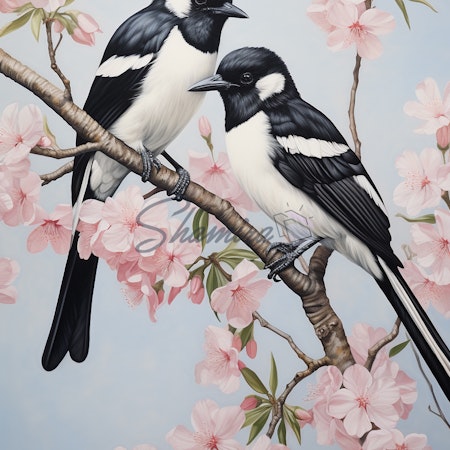 Diamond painting - Fåglar i en levande miljö 40x60cm