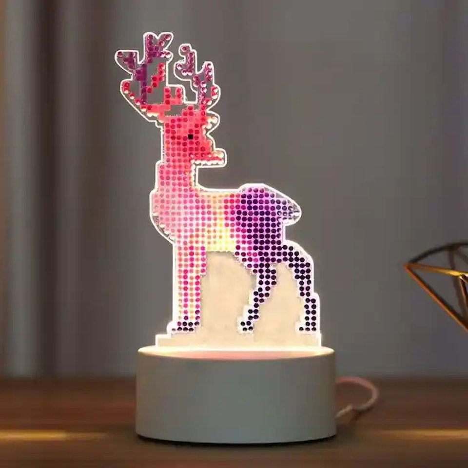 Diamond Painting Bordslampa - Rådjur