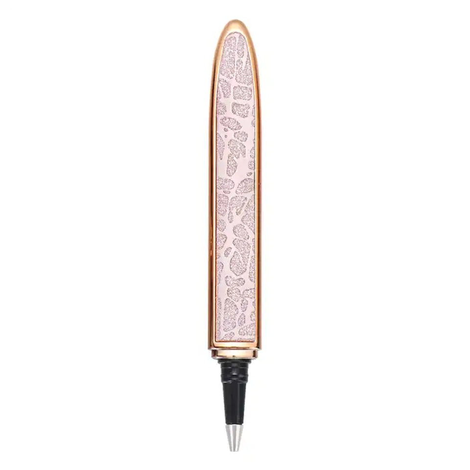 diamond painting, duttpenna ergonomisk med diamanter ljus leopard