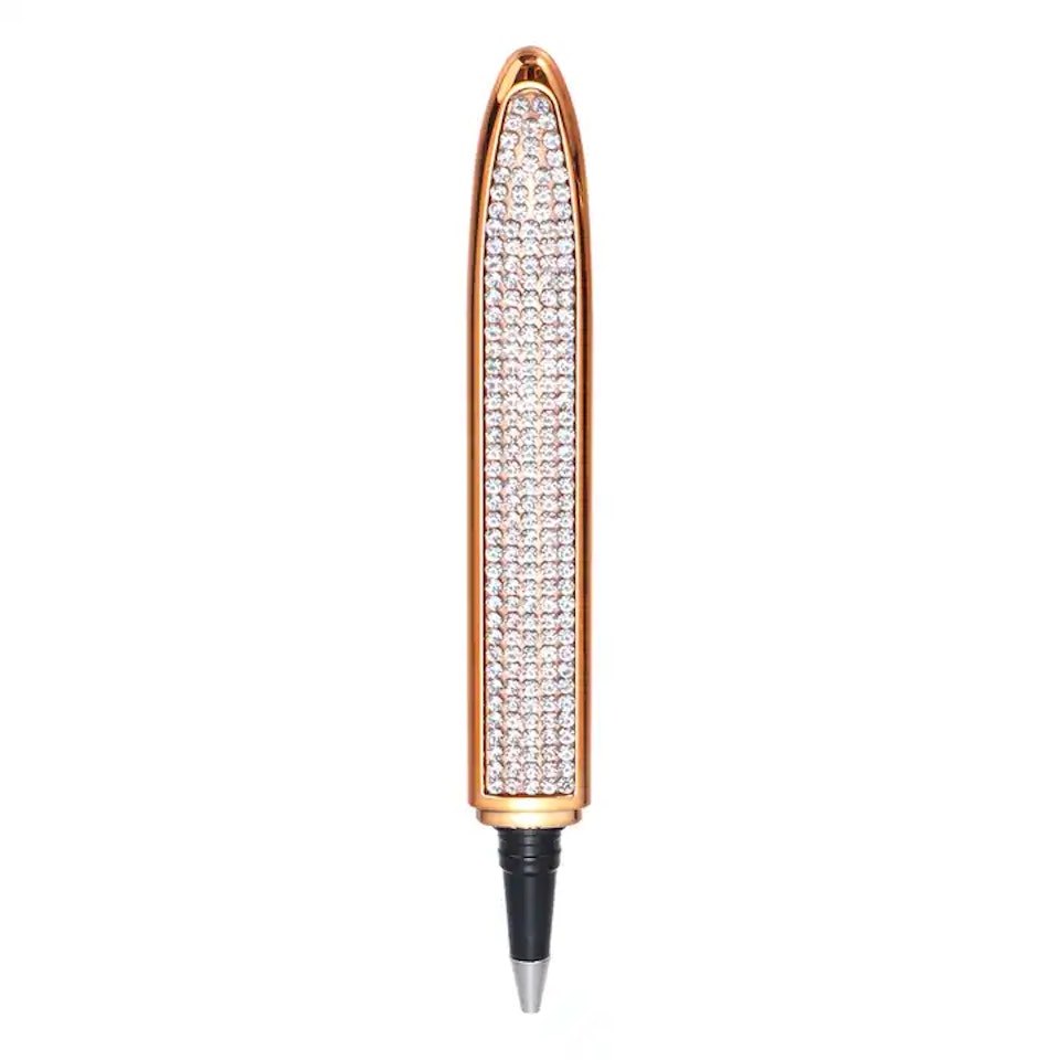 diamond painting, duttpenna ergonomisk med diamanter vit