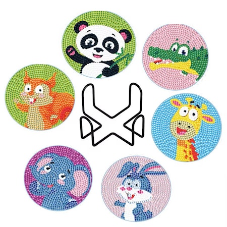6-pack Diamond Painting Glasunderlägg