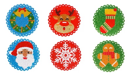 6-pack Diamond Painting Glasunderlägg