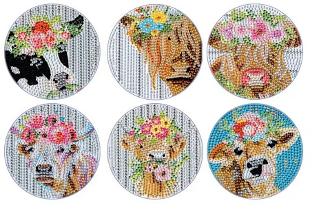 6-pack Diamond Painting Glasunderlägg