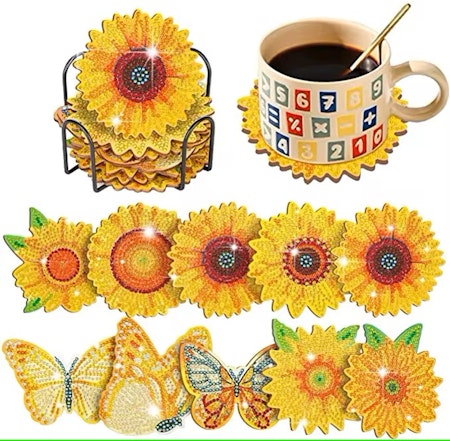 10-pack Diamond Painting Glasunderlägg