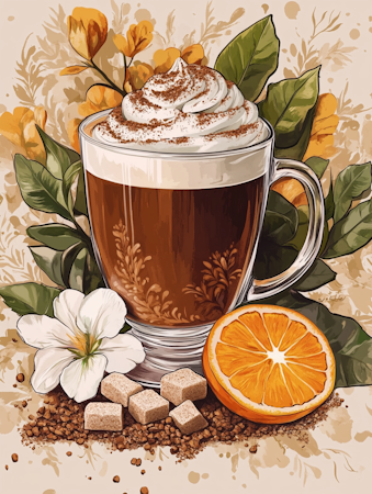 Diamond Painting - Apelsindoftande Cappuccino