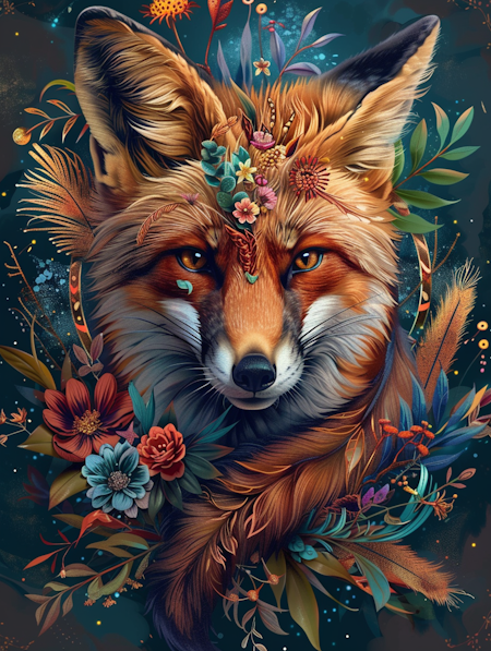 Diamond Painting Akryl - Räv 20x30cm