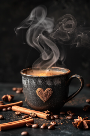 Diamond Painting Akryl - Rykande kaffekopp 20x30cm