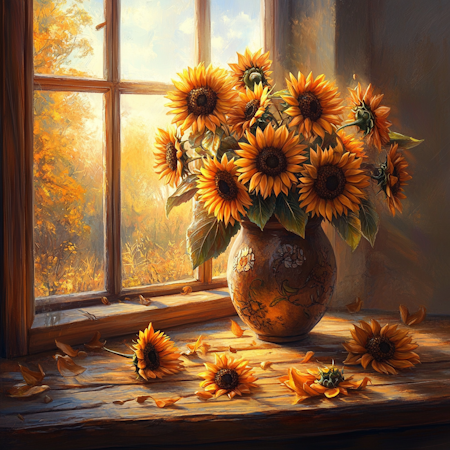 Diamond Painting Akryl - Solrosor 30x30cm