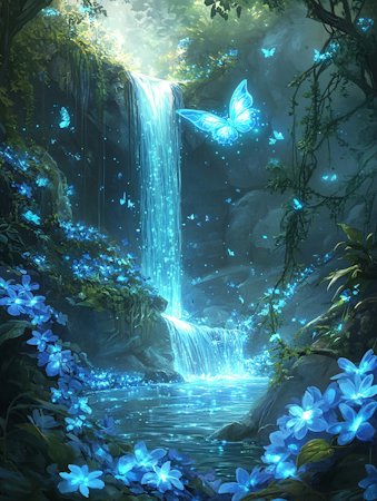 Diamond Painting Akryl - Vattenfall