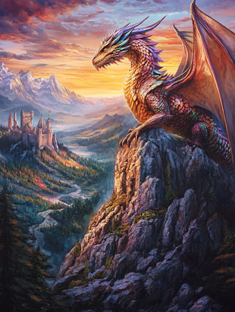Diamond Painting Akryl - Skrimmrande drake