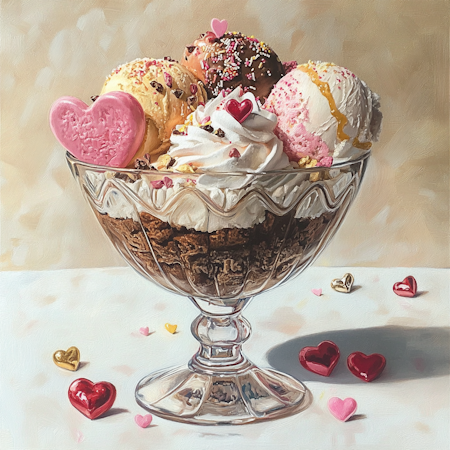 Diamond Painting Akryl - Glassdessert 30x30cm