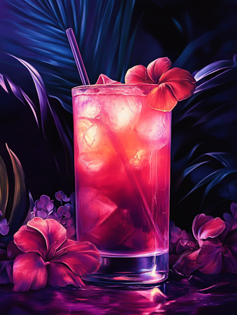 Diamond Painting Akryl - Tropisk drink 20x30cm