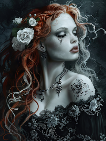 Diamond Painting Akryl - Gothickvinna 20x30cm