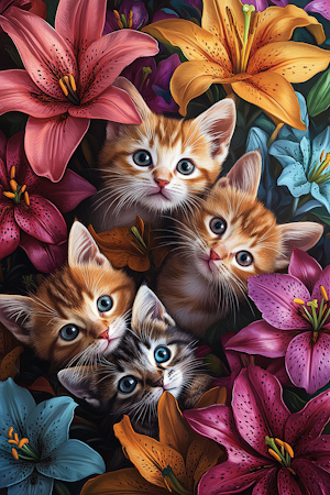 Diamond Painting Akryl - Katter 20x30cm