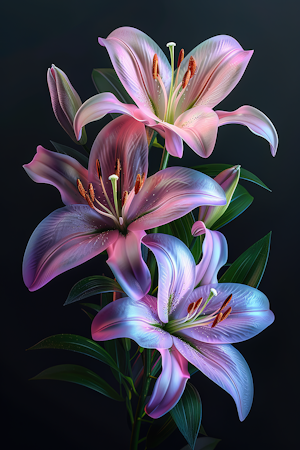 Diamond Painting Akryl - Rosa blommor 20x30cm