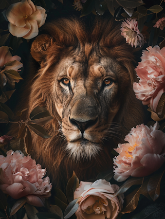 Korsstygn - Lejon 40x50cm