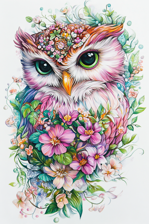 Korsstygn - Uggla 40x60cm