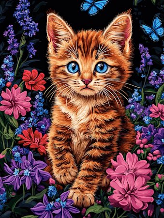 Paint By Number - Katt 30x40m