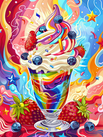 Paint By Number - Glassdessert 30x40cm
