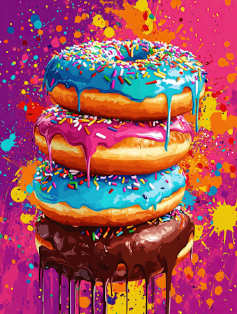 Paint By Number - Donuts 30x40cm
