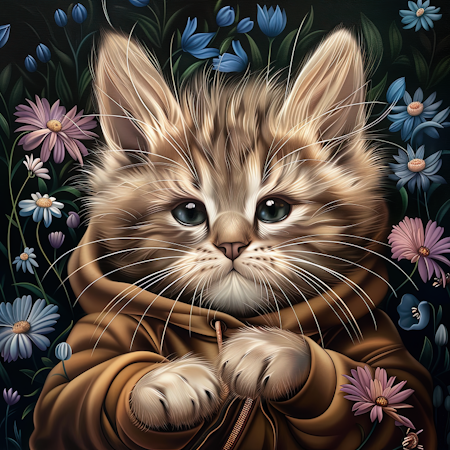 Paint By Number - Coola katten 40x40cm