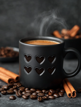 Diamond Painting Akryl - Rykande kaffekopp 30x40cm