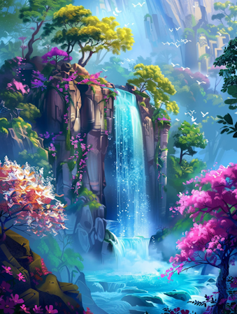 Diamond Painting Akryl - Vattenfall 40x50cm