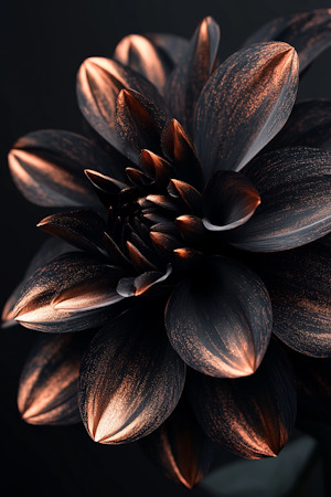 Diamond painting Resin - Blomma i kopparglans 40x60cm
