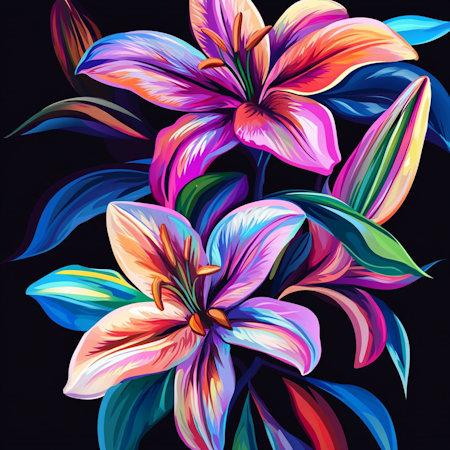 Diamond Painting Akryl - Ljusets liljor 20x20cm