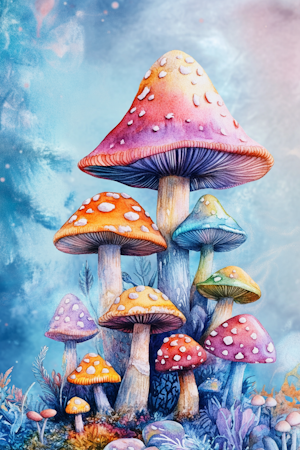 Diamond Painting Akryl - Magiska svampriket 20x30cm