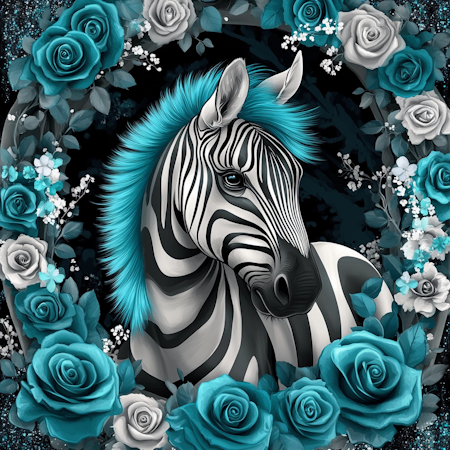 Diamond Painting Akryl - Zebraglans 30x30cm