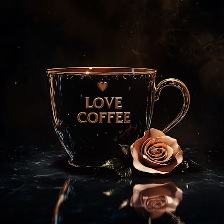 Diamond Painting Akryl - Lyxig kaffekopp 40x40cm
