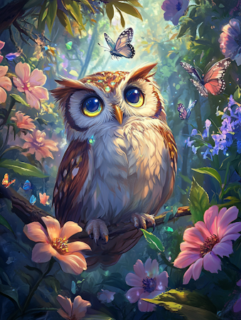 Diamond painting Resin - Skogens visdom 40x50cm