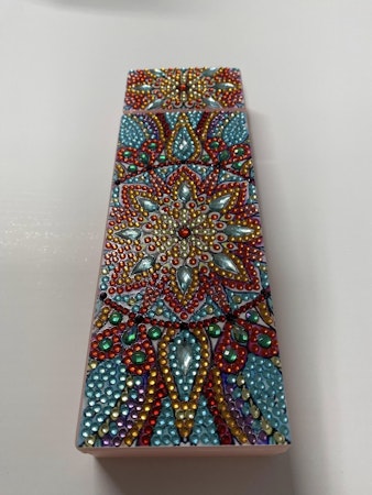 Diamond painting Pennskrin - Grönlila mandala2