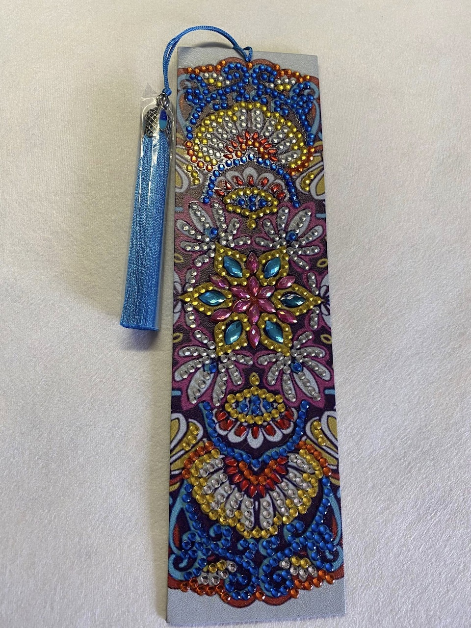 diamond painting bokmärke, diy, mandala