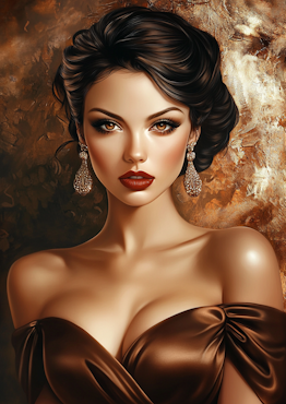 Diamond painting Resin - Elegans i brons 50x70cm