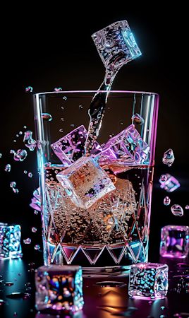 Diamond Painting Akryl - Neonbubblor i kristallglas 20x30cm