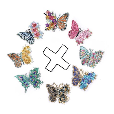 8-pack Diamond Painting Glasunderlägg