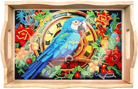 Diamond Painting Serveringsbricka - Papegoja